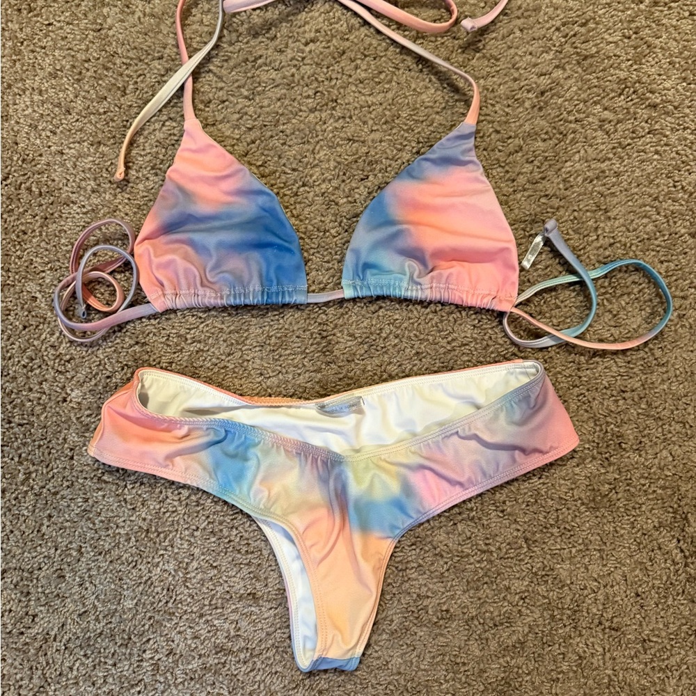 Gooseberry Swim Pastel Tie-Dye Bikini Set